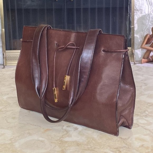 Vintage 90’s Liz Claiborne Leather Shoulder Bag - Picture 1 of 8